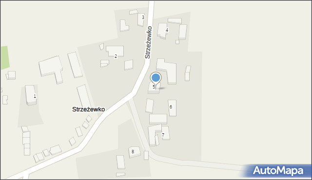 Strzeżewko, Strzeżewko, 5A, mapa Strzeżewko