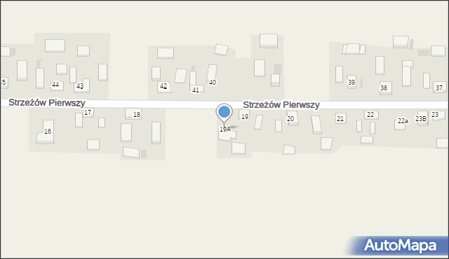 Strzeżów Pierwszy, Strzeżów Pierwszy, 19A, mapa Strzeżów Pierwszy
