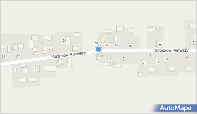 Strzeżów Pierwszy, Strzeżów Pierwszy, 4, mapa Strzeżów Pierwszy