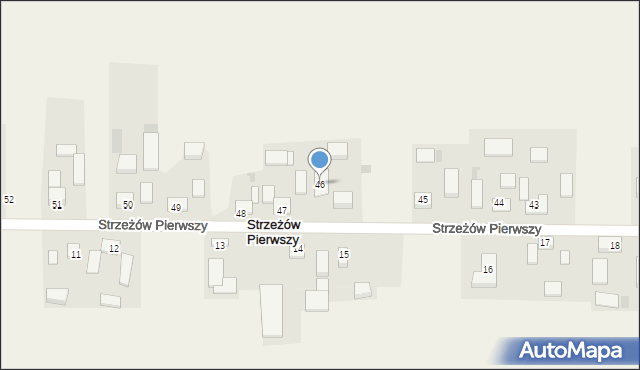 Strzeżów Pierwszy, Strzeżów Pierwszy, 46, mapa Strzeżów Pierwszy