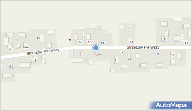 Strzeżów Pierwszy, Strzeżów Pierwszy, 5, mapa Strzeżów Pierwszy