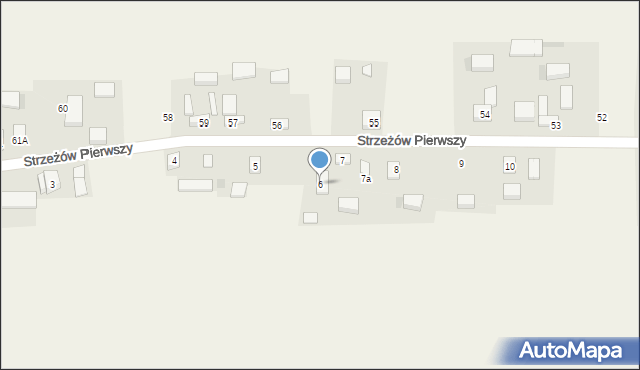 Strzeżów Pierwszy, Strzeżów Pierwszy, 6, mapa Strzeżów Pierwszy