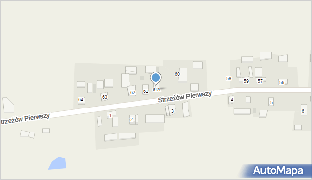 Strzeżów Pierwszy, Strzeżów Pierwszy, 61A, mapa Strzeżów Pierwszy