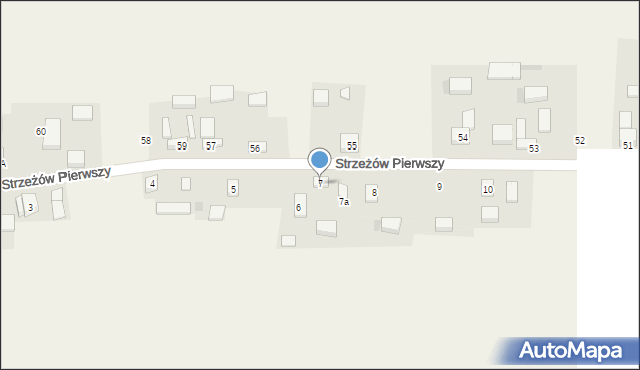 Strzeżów Pierwszy, Strzeżów Pierwszy, 7, mapa Strzeżów Pierwszy