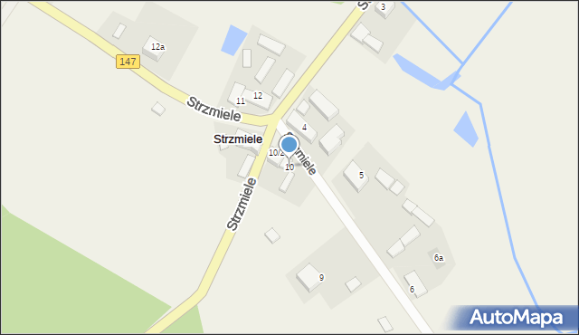 Strzmiele, Strzmiele, 10, mapa Strzmiele