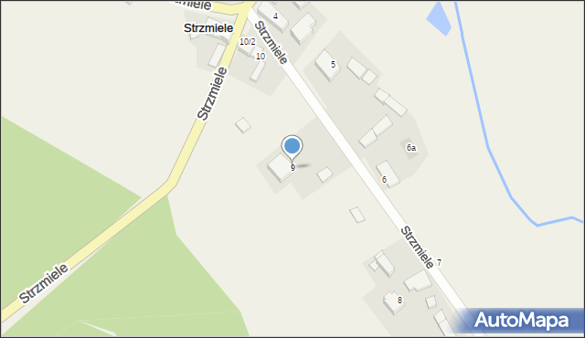 Strzmiele, Strzmiele, 9, mapa Strzmiele