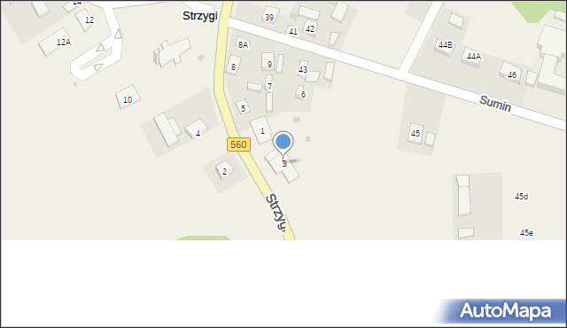 Strzygi, Strzygi, 3, mapa Strzygi