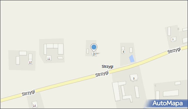 Strzygi, Strzygi, 10, mapa Strzygi