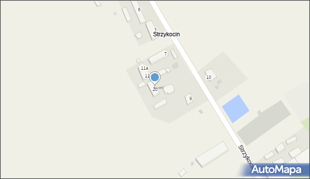 Strzykocin, Strzykocin, 20, mapa Strzykocin