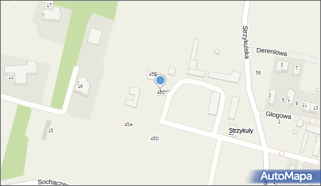 Strzykuły, Strzykulska, 45C, mapa Strzykuły