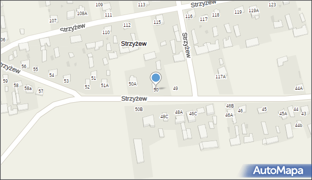 Strzyżew, Strzyżew, 50, mapa Strzyżew