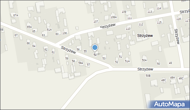 Strzyżew, Strzyżew, 54, mapa Strzyżew