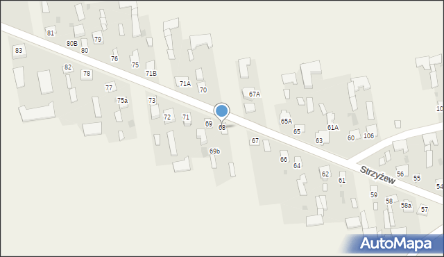 Strzyżew, Strzyżew, 68, mapa Strzyżew