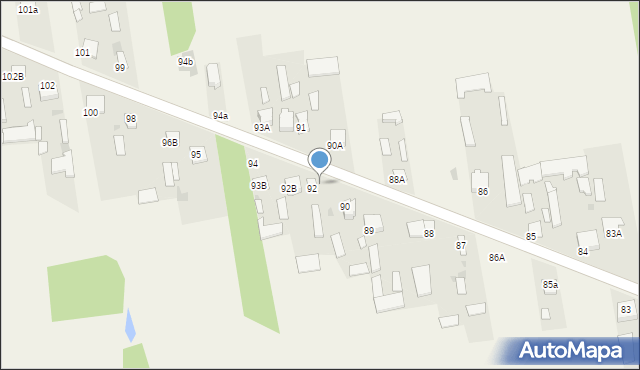 Strzyżew, Strzyżew, 92A, mapa Strzyżew