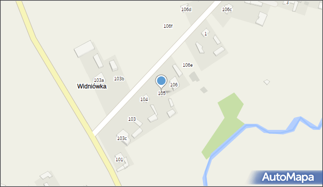 Strzyżewice, Strzyżewice, 105, mapa Strzyżewice