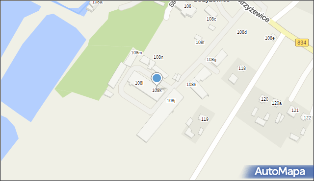 Strzyżewice, Strzyżewice, 108k, mapa Strzyżewice