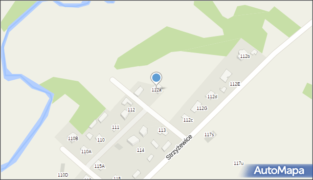 Strzyżewice, Strzyżewice, 112a, mapa Strzyżewice