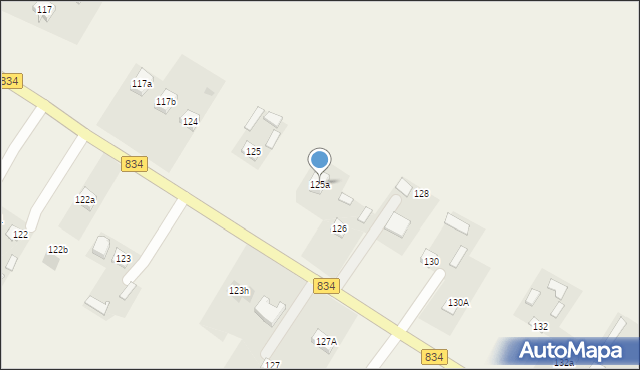 Strzyżewice, Strzyżewice, 125a, mapa Strzyżewice