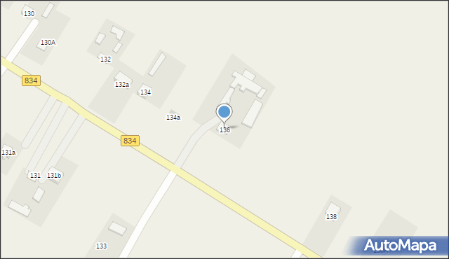 Strzyżewice, Strzyżewice, 136, mapa Strzyżewice