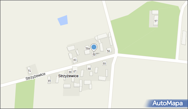 Strzyżewice, Strzyżewice, 59, mapa Strzyżewice