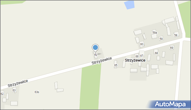 Strzyżewice, Strzyżewice, 61, mapa Strzyżewice