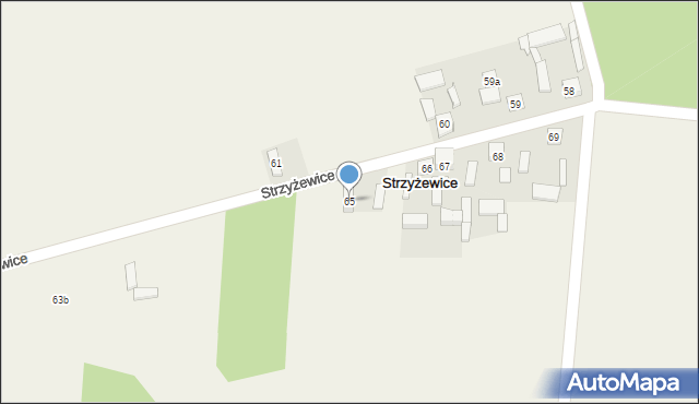 Strzyżewice, Strzyżewice, 65, mapa Strzyżewice