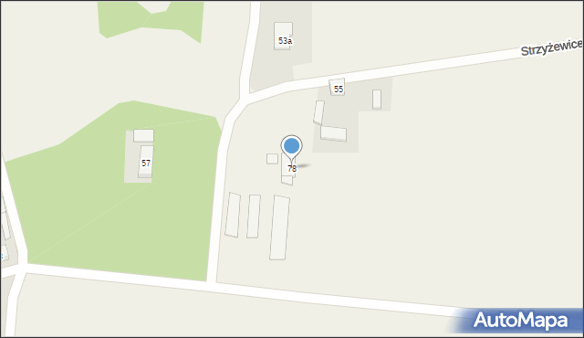 Strzyżewice, Strzyżewice, 78, mapa Strzyżewice