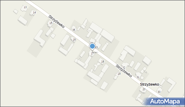 Strzyżewko, Strzyżewko, 17, mapa Strzyżewko