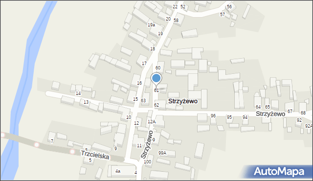 Strzyżewo, Strzyżewo, 61, mapa Strzyżewo