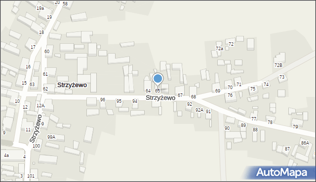 Strzyżewo, Strzyżewo, 65, mapa Strzyżewo