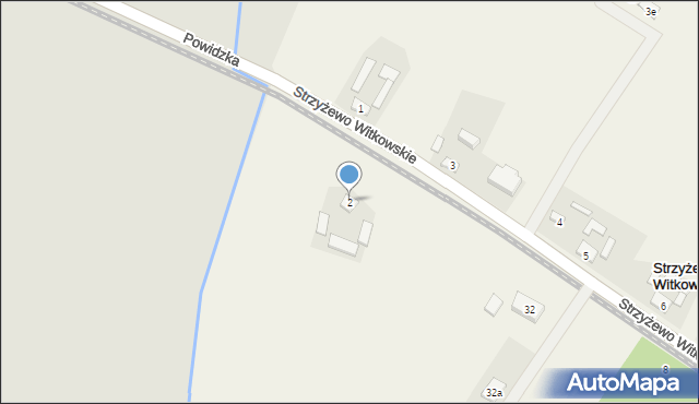 Strzyżewo Witkowskie, Strzyżewo Witkowskie, 2, mapa Strzyżewo Witkowskie