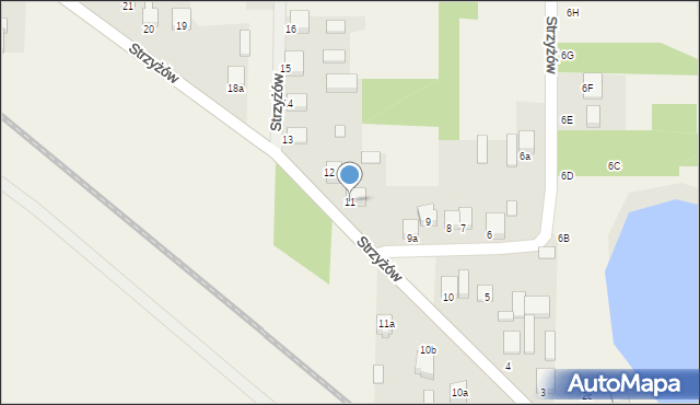 Strzyżów, Strzyżów, 11, mapa Strzyżów