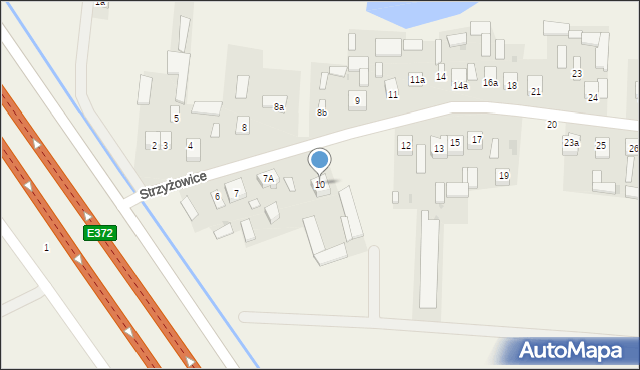 Strzyżowice, Strzyżowice, 10, mapa Strzyżowice