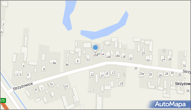 Strzyżowice, Strzyżowice, 11a, mapa Strzyżowice