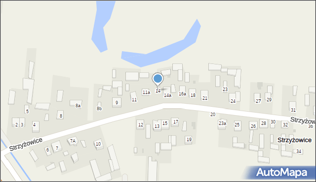 Strzyżowice, Strzyżowice, 14, mapa Strzyżowice