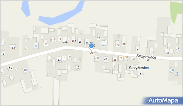 Strzyżowice, Strzyżowice, 20, mapa Strzyżowice