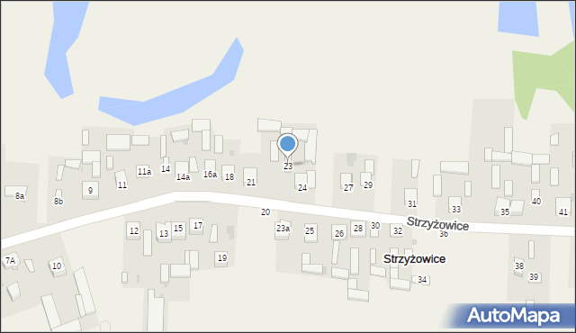 Strzyżowice, Strzyżowice, 23, mapa Strzyżowice