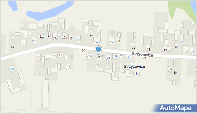 Strzyżowice, Strzyżowice, 25, mapa Strzyżowice