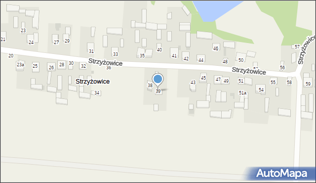 Strzyżowice, Strzyżowice, 39, mapa Strzyżowice