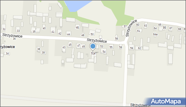 Strzyżowice, Strzyżowice, 51a, mapa Strzyżowice