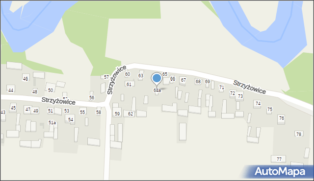 Strzyżowice, Strzyżowice, 64a, mapa Strzyżowice