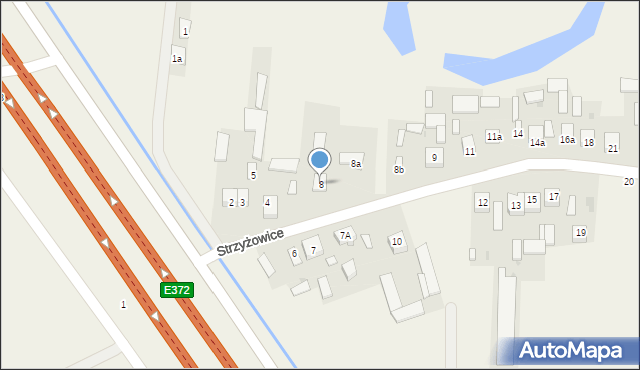 Strzyżowice, Strzyżowice, 8, mapa Strzyżowice