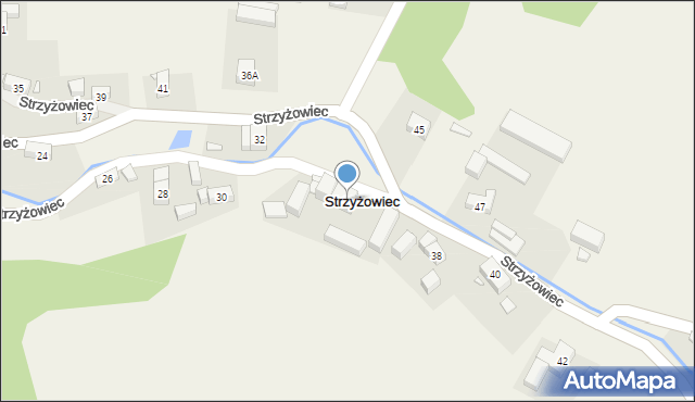 Strzyżowiec, Strzyżowiec, 36, mapa Strzyżowiec