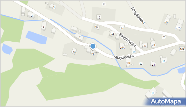 Strzyżowiec, Strzyżowiec, 6, mapa Strzyżowiec