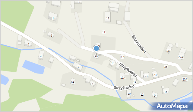 Strzyżowiec, Strzyżowiec, 9a, mapa Strzyżowiec