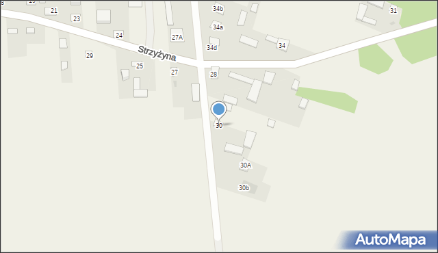 Strzyżyna, Strzyżyna, 30, mapa Strzyżyna