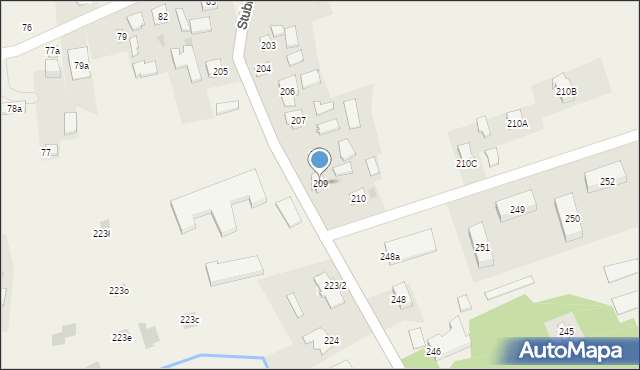Stubno, Stubno, 209, mapa Stubno