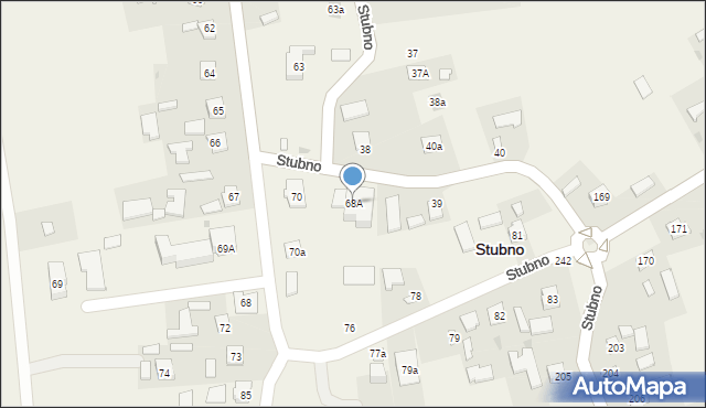 Stubno, Stubno, 68A, mapa Stubno