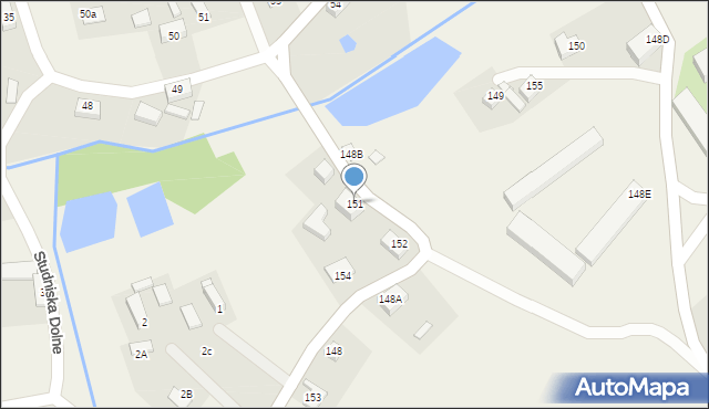 Studniska Dolne, Studniska Dolne, 151, mapa Studniska Dolne