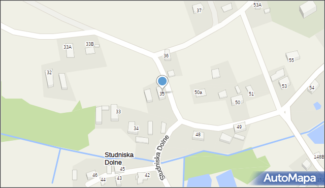 Studniska Dolne, Studniska Dolne, 35, mapa Studniska Dolne